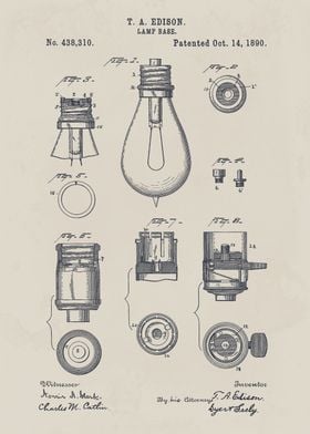 Edison Lamp Base Patent