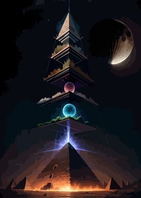 Mystical Pyramid Structure