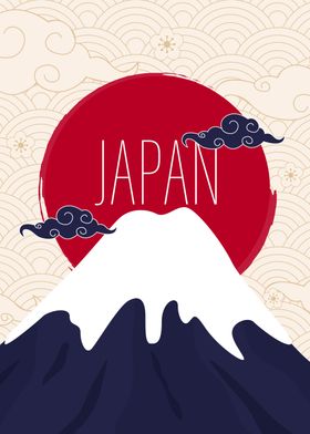 Mount Fuji Japan Illustration