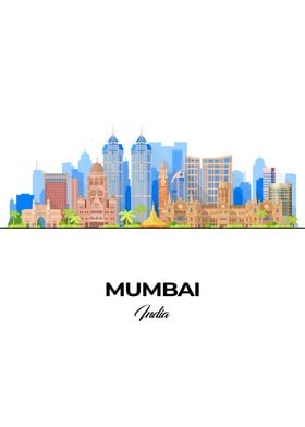 Mumbai Skyline Illustration