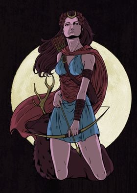 Artemis, greek goddess of the hunt