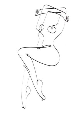 One Line Woman Figure