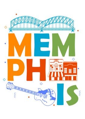 Memphis Souvenir Men Tennessee Skyline City Memphis