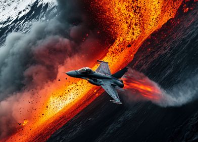 Jet Fighter Lava Flow