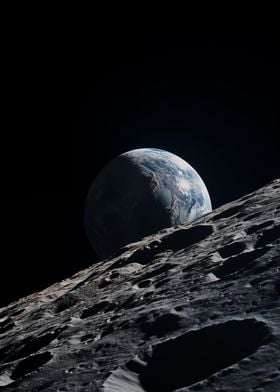 Earthrise from the Moon