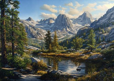 Mountain Lake Landscape