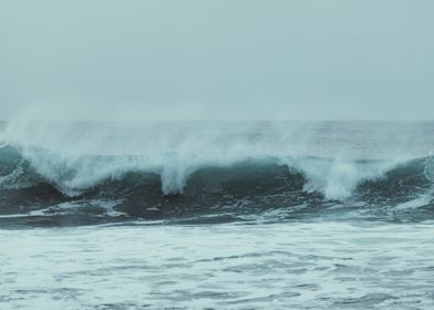 Pacific Ocean waves crashing