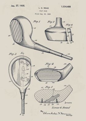 Golf Club Patent Illustration