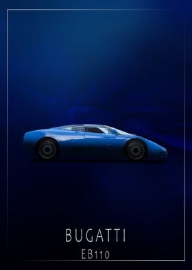 Bugatti EB110 Poster