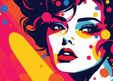 Pop Art Woman Portrait