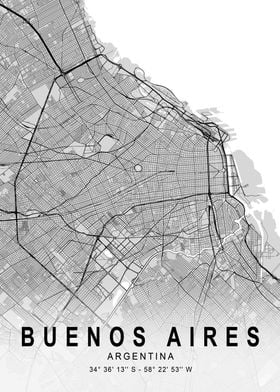 Buenos Aires Light City Map