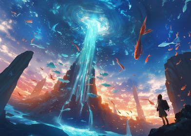 Fantasy Sky with Fish