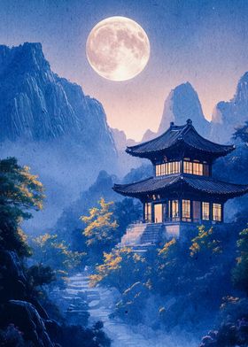 Japanese Moon Night