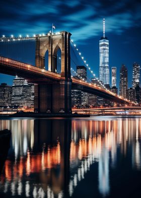 Brooklyn Bridge Night View