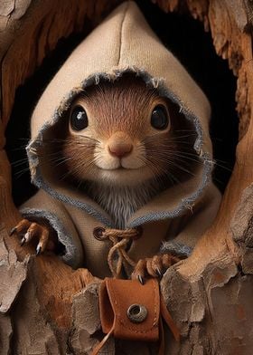 Squirrel in a Hoodie