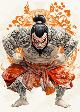 Tattooed Sumo Wrestler