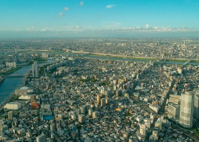 Tokyo Skyline Aerial View