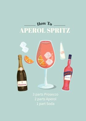 Aperol Spritz Recipe Illustration