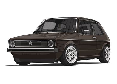 VW Golf MK1 BBS Brown