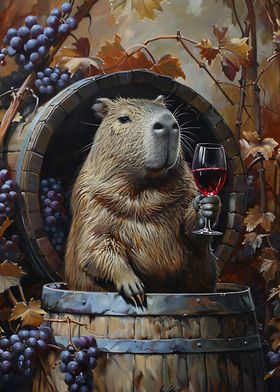 Capybara Wine Connoisseur