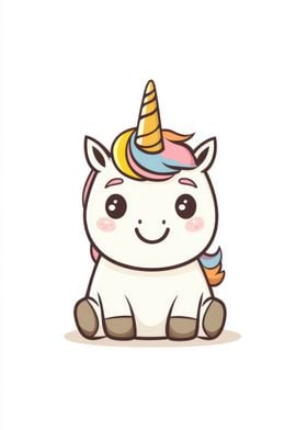 Cute Cartoon Unicorn