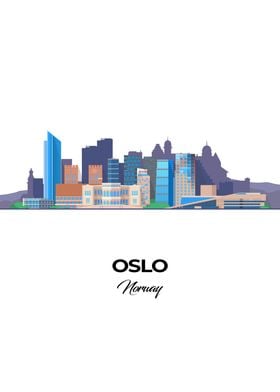 Oslo Skyline Illustration