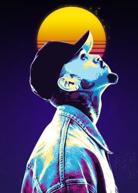 Chris Brown Retro Art