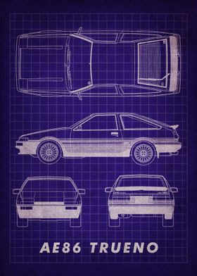 AE86 Trueno Blueprint