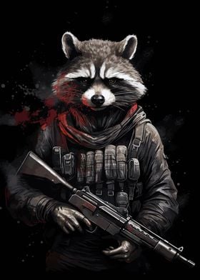 Raccoon Soldier