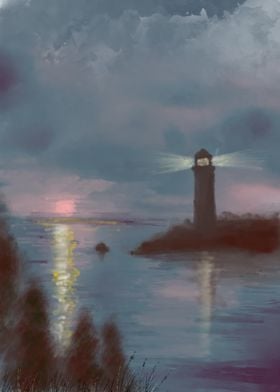 Lighthouse at Night