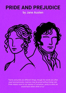 Pride and Prejudice Minimalist Book Cover Art