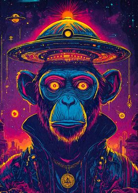 Space Ape with UFO