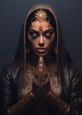 Indian Woman in Traditional Attire