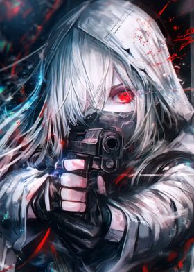 Anime Girl with Gun