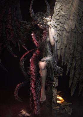 Angel & Demon Statue