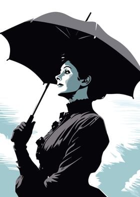 Woman with Umbrella