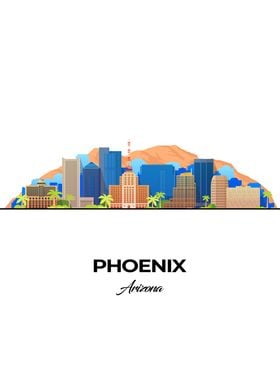 Phoenix Skyline Illustration