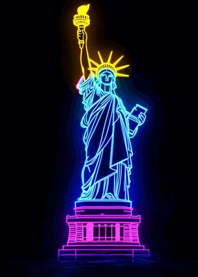 Neon Statue of Liberty