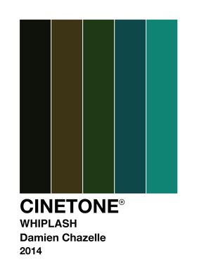 Whiplash Color Palette CINETONE Poster