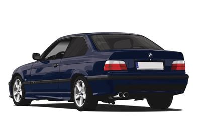 BMW E36 328i Coupe Blue