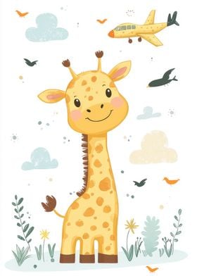 Cute Giraffe Illustration