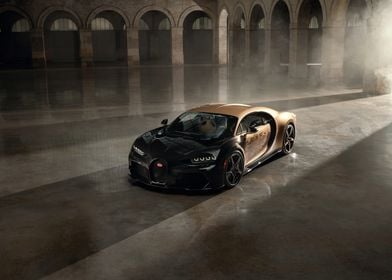 Black and Gold Bugatti Chiron