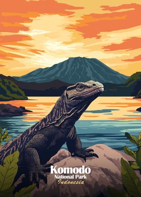 Komodo Dragon Sunset