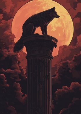 Wolf Under Blood Moon