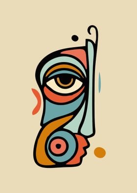 doodle Abstract Eye Art