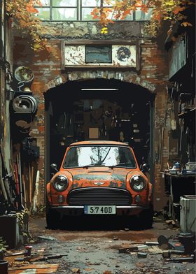 Vintage Mini Cooper Garage