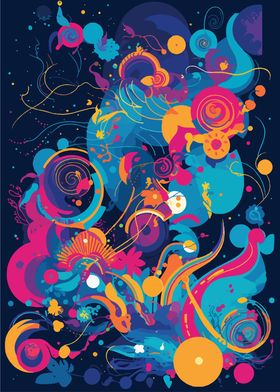 Abstract Colorful Swirls