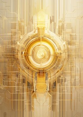 Golden Abstract Tech Design