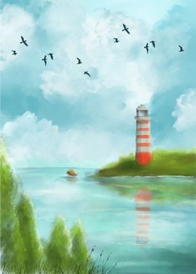 Lighthouse by the Sea