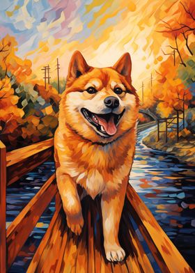 Shiba Inu on Bridge